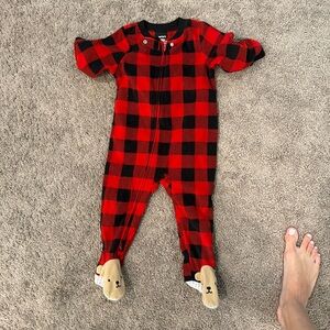 Carters Christmas footie 18mo